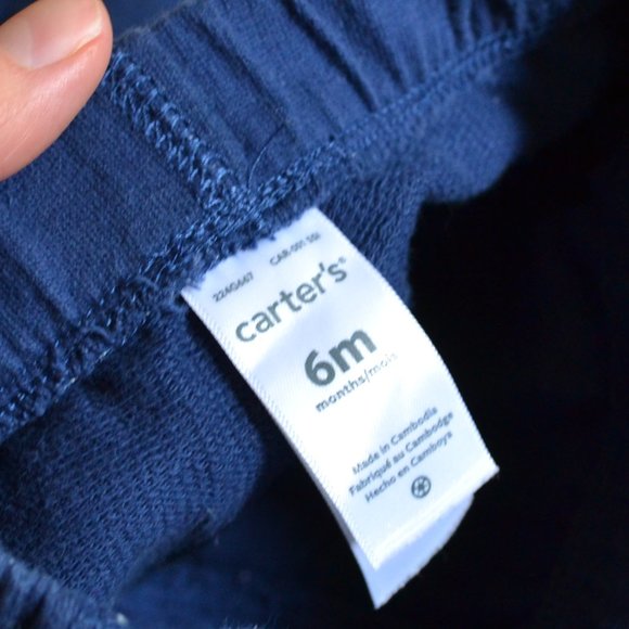 Carter's Sweatpants Pants Bundle Set Navy and Gray Size 6 months Bottoms - Picture 3 of 4